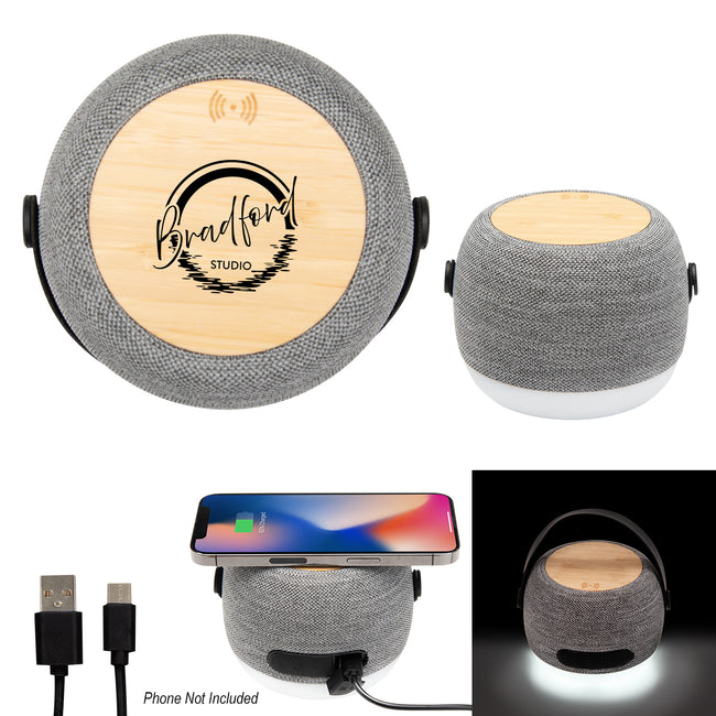 Light-Up 15W Charger and Hi-Fi Speaker in Recycled PET