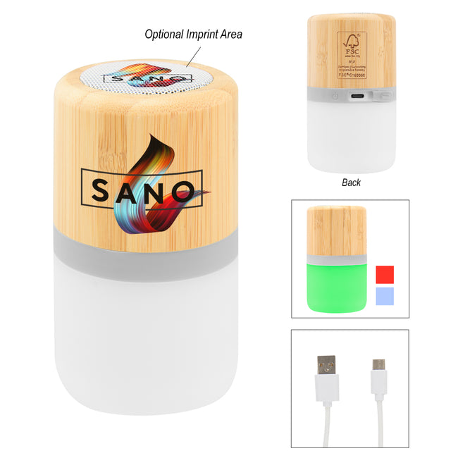 Light-Up Bamboo Wireless Speaker, Mark 2
