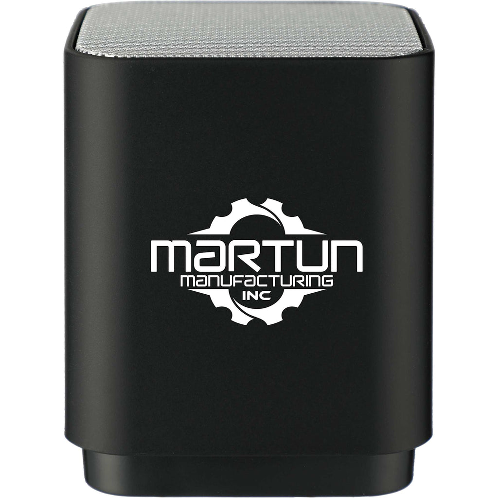 Light Up Bluetooth Speaker with LED Front Panel Laser Engraving - Black - Front