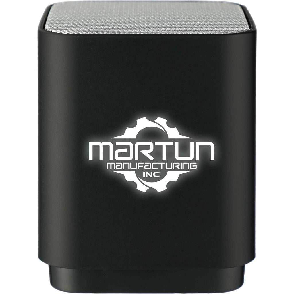 Light Up Bluetooth Speaker with LED Front Panel Laser Engraving - Black - Photo