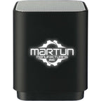 Light Up Bluetooth Speaker with LED Front Panel Laser Engraving - Black - Photo
