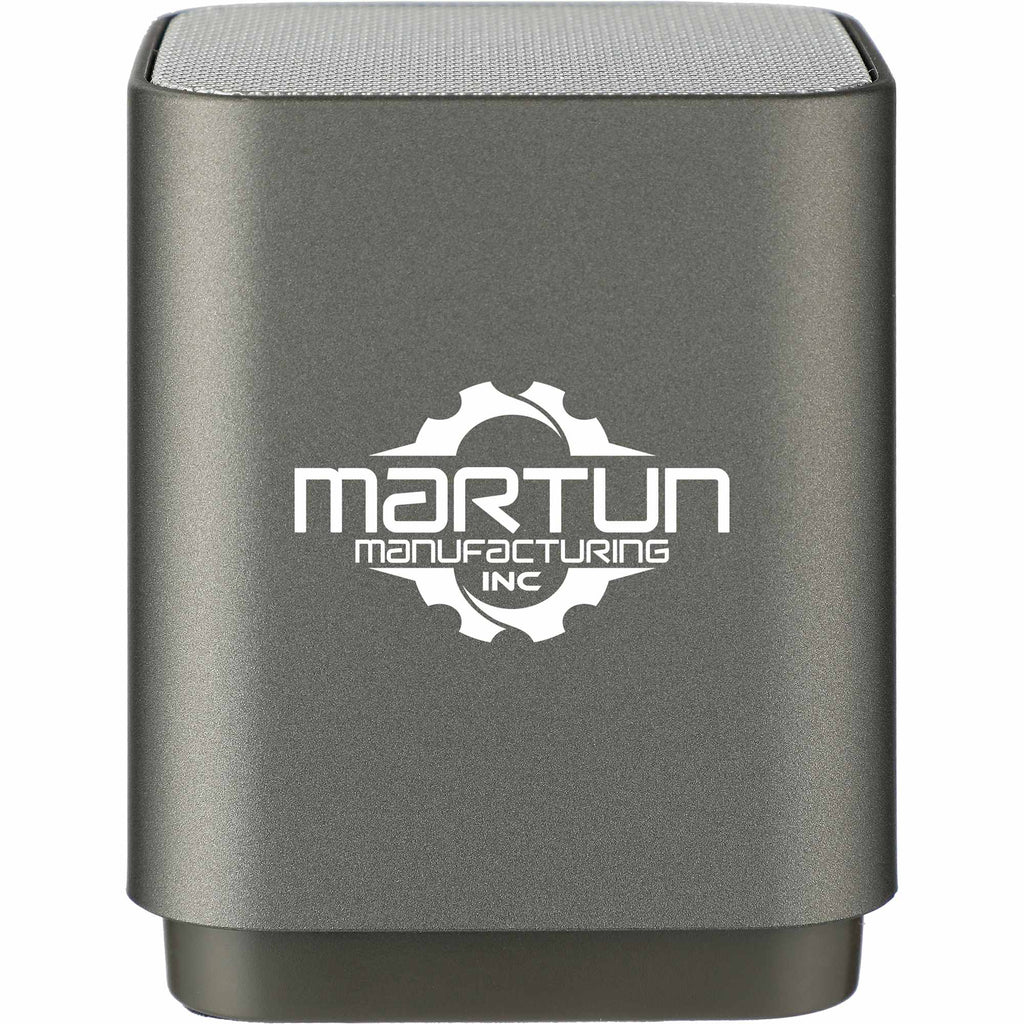 Light Up Bluetooth Speaker with LED Front Panel Laser Engraving - Graphite - Front