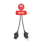 Light-Up Charging Guy with Multi-Cable - Pad Print
