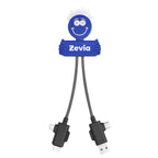 Light-Up Charging Guy with Multi-Cable - Pad Print