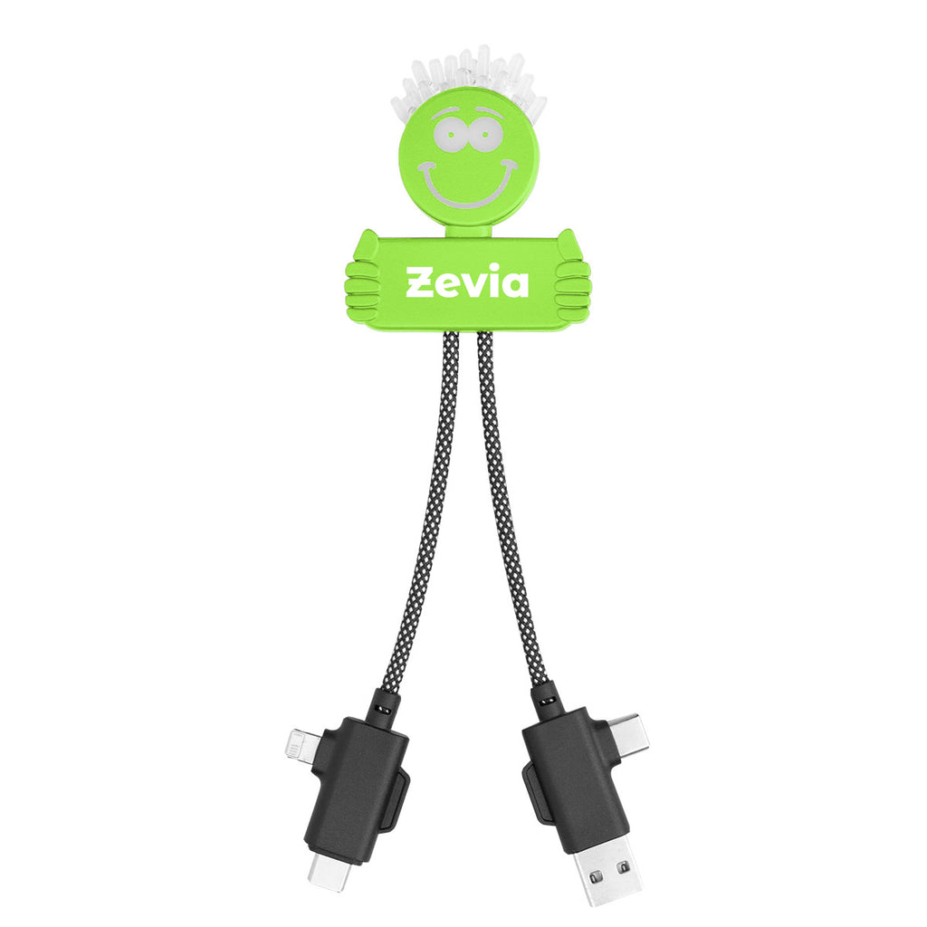 Light-Up Charging Guy with Multi-Cable - Pad Print