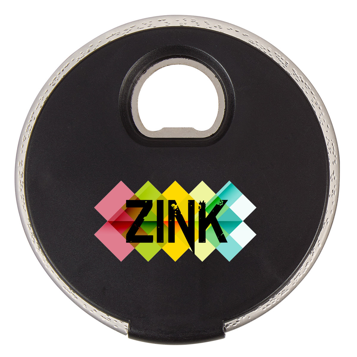 Light-Up LED Coaster - Black - Full Color