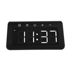 Light-Up Wireless Charging Alarm Clock, 15W - Black - Front