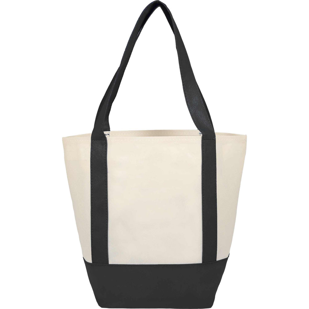 Lighthouse Mini Tote with Accent Trim Full Color - Black - Back