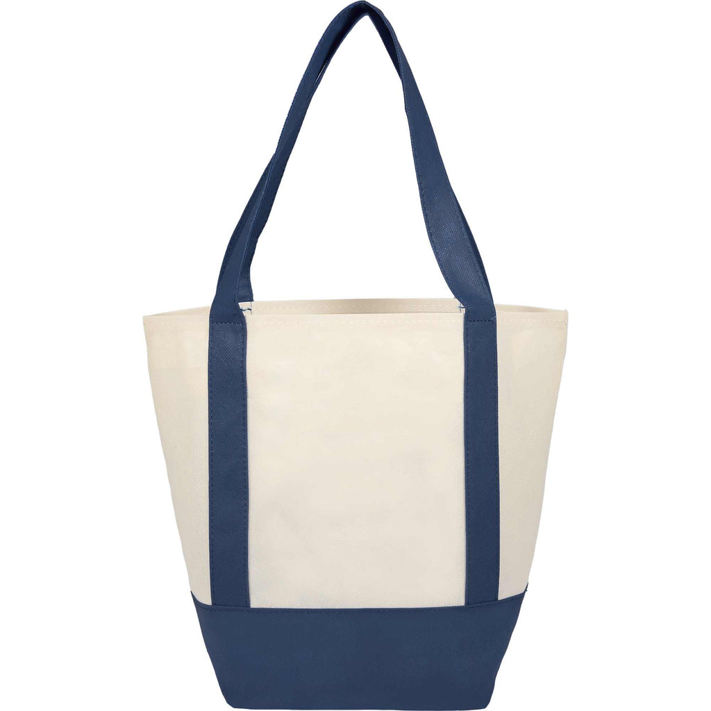 Lighthouse Mini Tote with Accent Trim Full Color - Navy - Back
