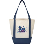 Lighthouse Mini Tote with Accent Trim Full Color - Navy - Front