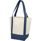 Lighthouse Mini Tote with Accent Trim Full Color - Navy - Left Angle
