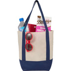 Lighthouse Mini Tote with Accent Trim Full Color - Navy - Propped