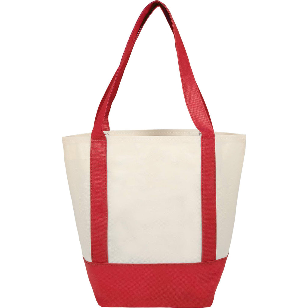 Lighthouse Mini Tote with Accent Trim Full Color - Red - Back
