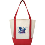 Lighthouse Mini Tote with Accent Trim Full Color - Red - Front