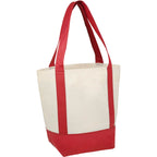 Lighthouse Mini Tote with Accent Trim Full Color - Red - Right Angle 2