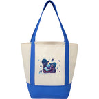 Lighthouse Mini Tote with Accent Trim Full Color - Royal - Front