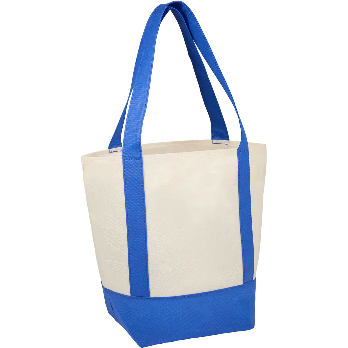Lighthouse Mini Tote with Accent Trim Full Color - Royal - Right Angle 2
