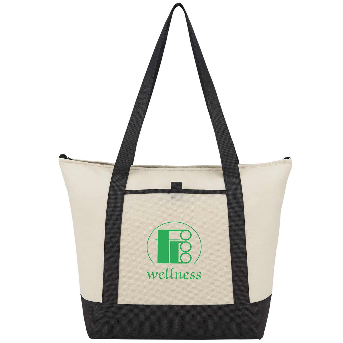Lighthouse Non-Woven Tote Cooler for 24 Cans - Black - Front