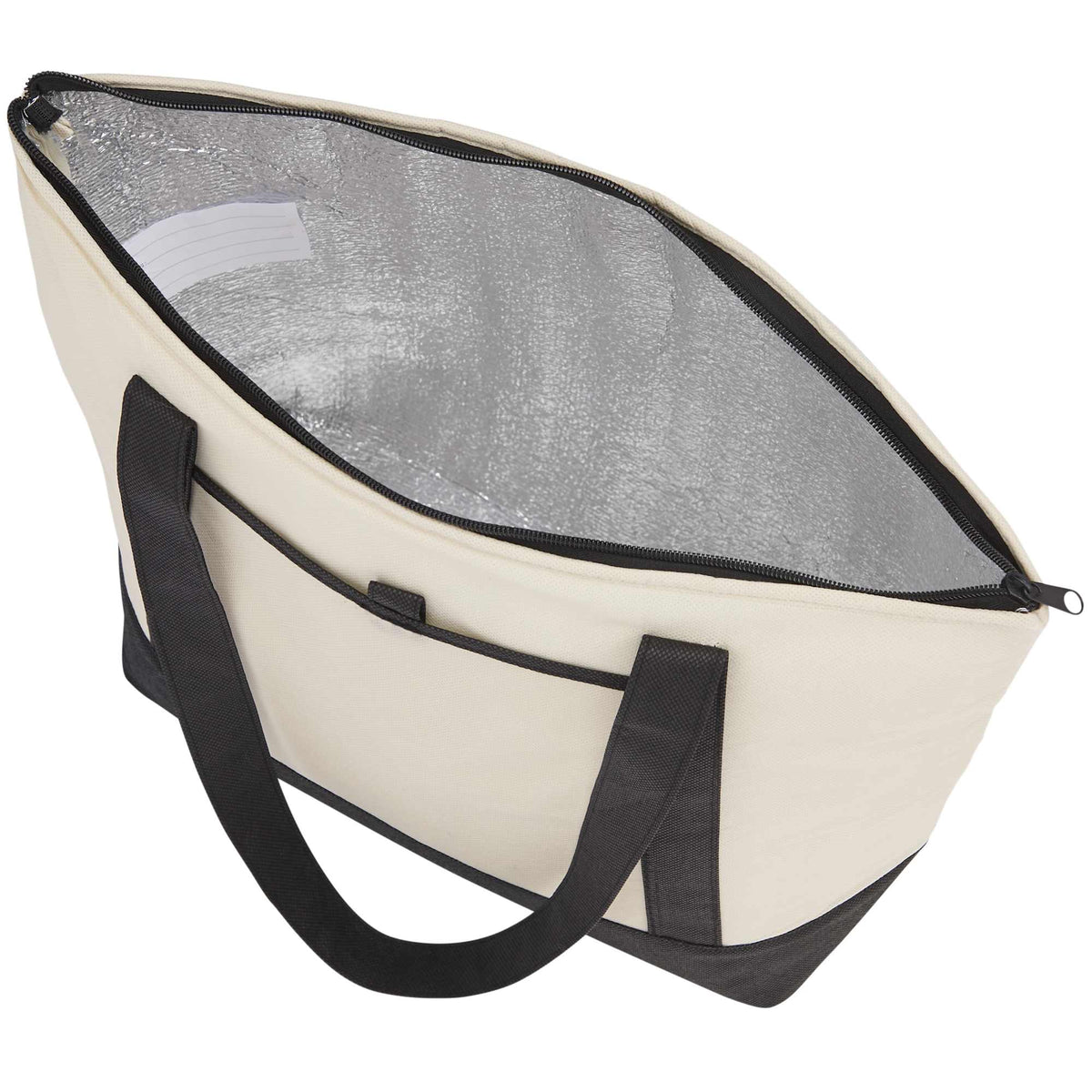 Lighthouse Non-Woven Tote Cooler for 24 Cans - Black - Left Angle 2