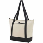 Lighthouse Non-Woven Tote Cooler for 24 Cans - Black - Left Angle