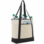 Lighthouse Non-Woven Tote Cooler for 24 Cans - Black - Right Angle 2