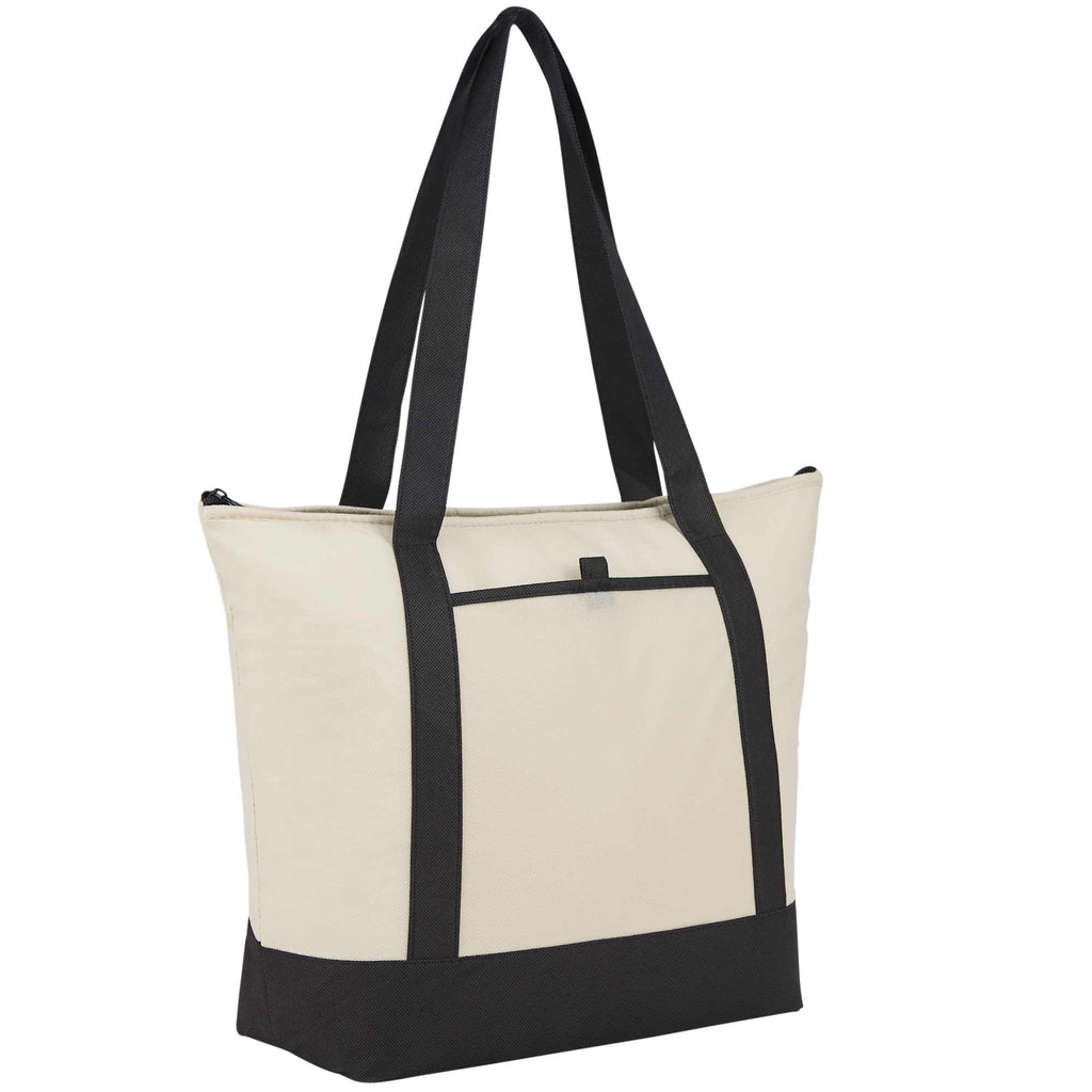 Lighthouse Non-Woven Tote Cooler for 24 Cans - Black - Right Angle