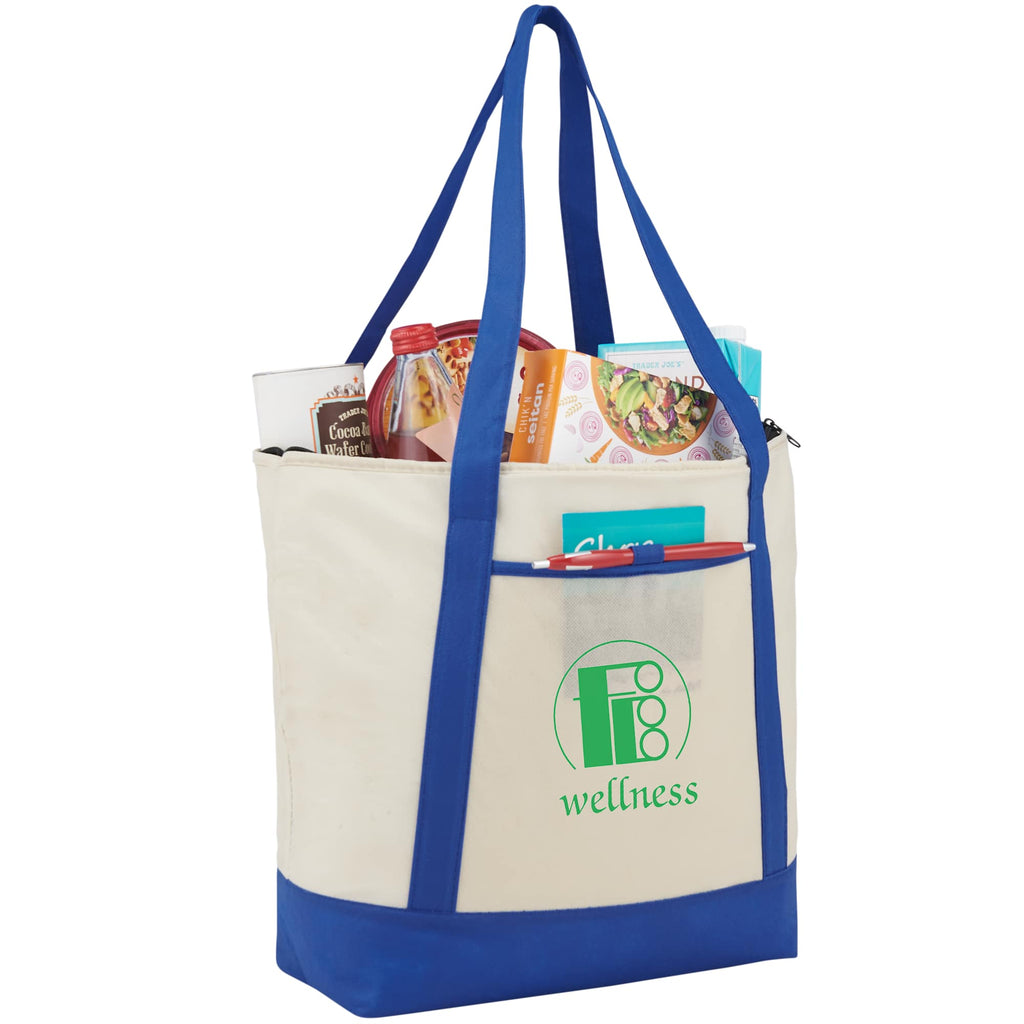 Lighthouse Non-Woven Tote Cooler for 24 Cans - Royal Blue - Front