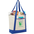 Lighthouse Non-Woven Tote Cooler for 24 Cans - Royal Blue - Front