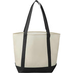 Lighthouse Tote with Front Pocket and Pen Loop - Black - Back