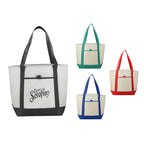 Lighthouse Tote with Front Pocket and Pen Loop - Black - Front Group