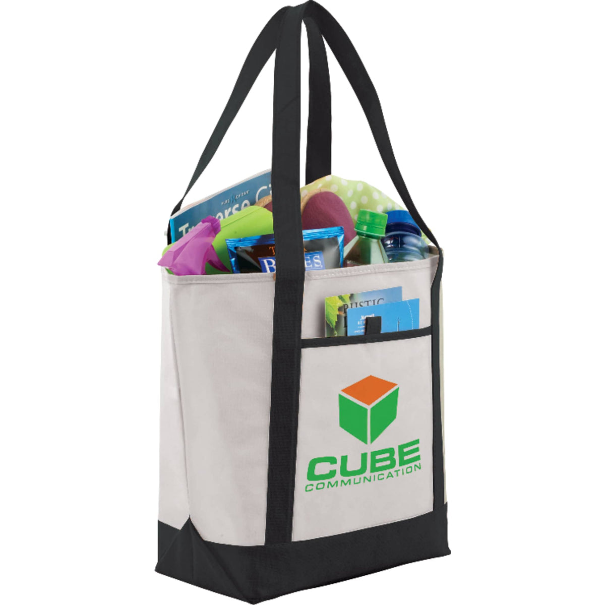 Lighthouse Tote with Front Pocket and Pen Loop - Black - Photo 2