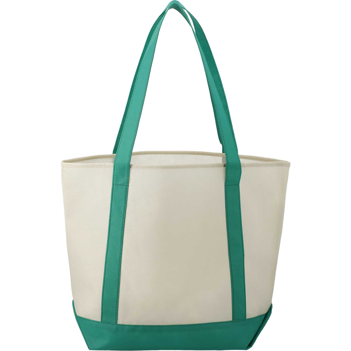Lighthouse Tote with Front Pocket and Pen Loop Full Color - Green - Back