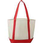 Lighthouse Tote with Front Pocket and Pen Loop Full Color - RED - Back