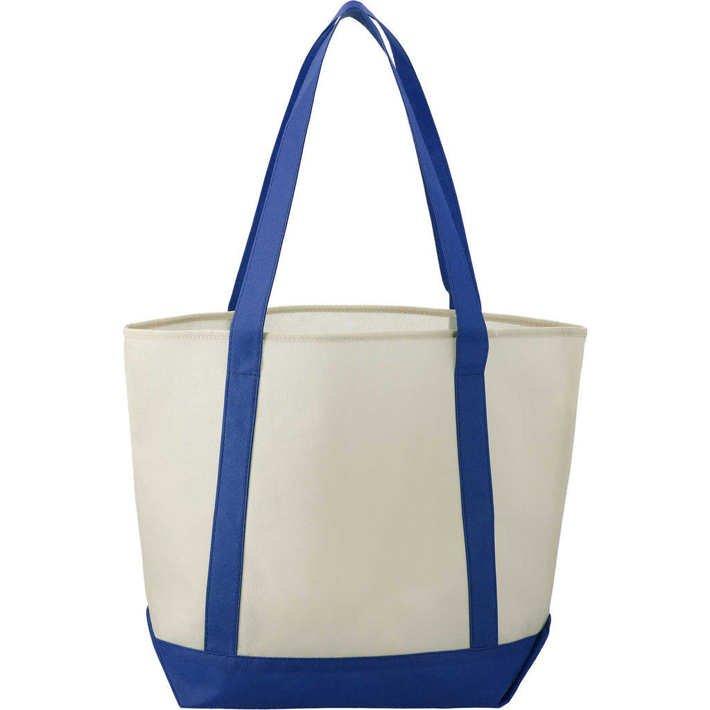 Lighthouse Tote with Front Pocket and Pen Loop Full Color - Royal Blue - Back