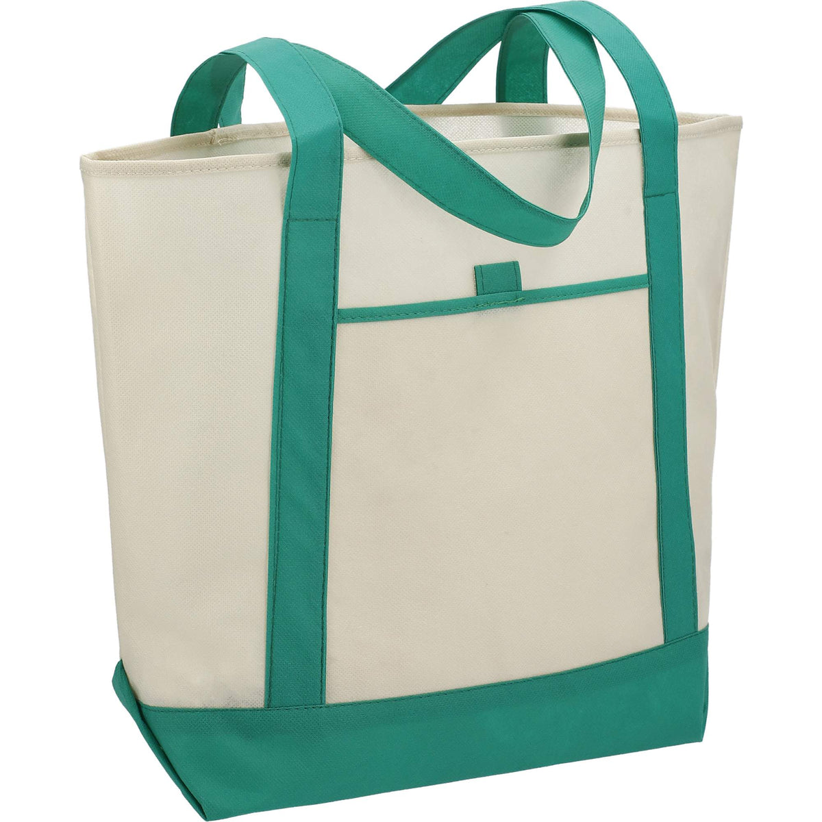 Lighthouse Tote with Front Pocket and Pen Loop - Green - Right Angle