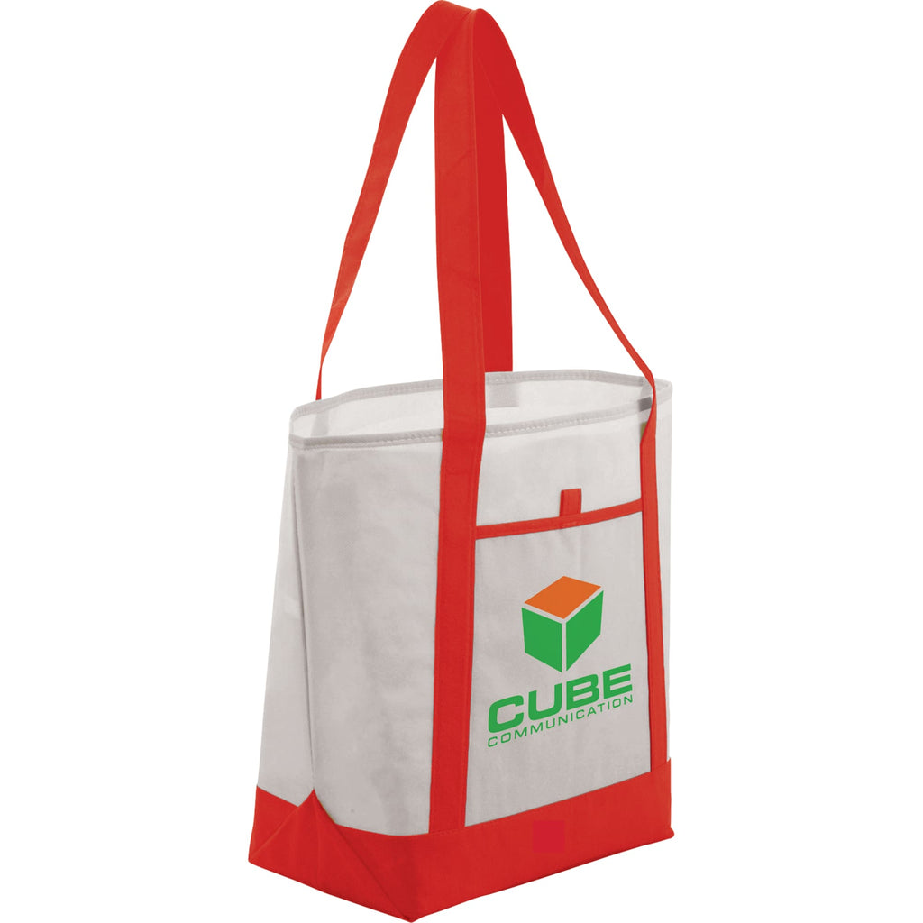 Lighthouse Tote with Front Pocket and Pen Loop - RED - Photo
