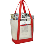 Lighthouse Tote with Front Pocket and Pen Loop - RED - Right Angle 2