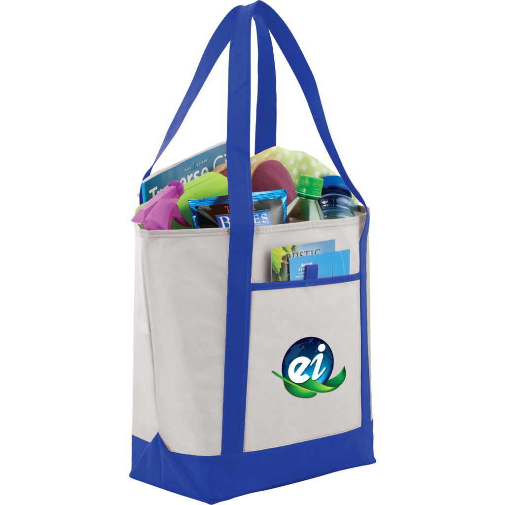 Lighthouse Tote with Front Pocket and Pen Loop - Royal Blue - Photo