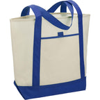 Lighthouse Tote with Front Pocket and Pen Loop - Royal Blue - Right Angle