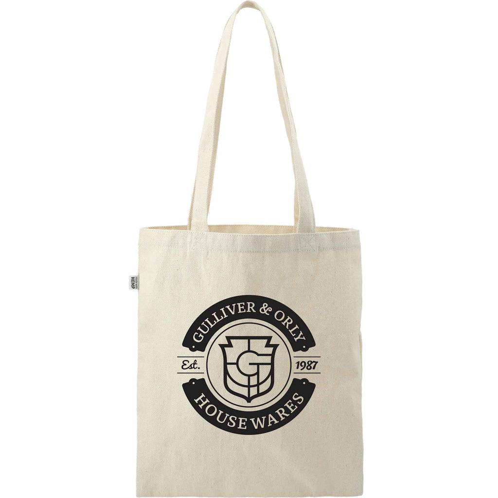 Lightweight Hemp Cotton Tote, 11 oz - Natural - Front