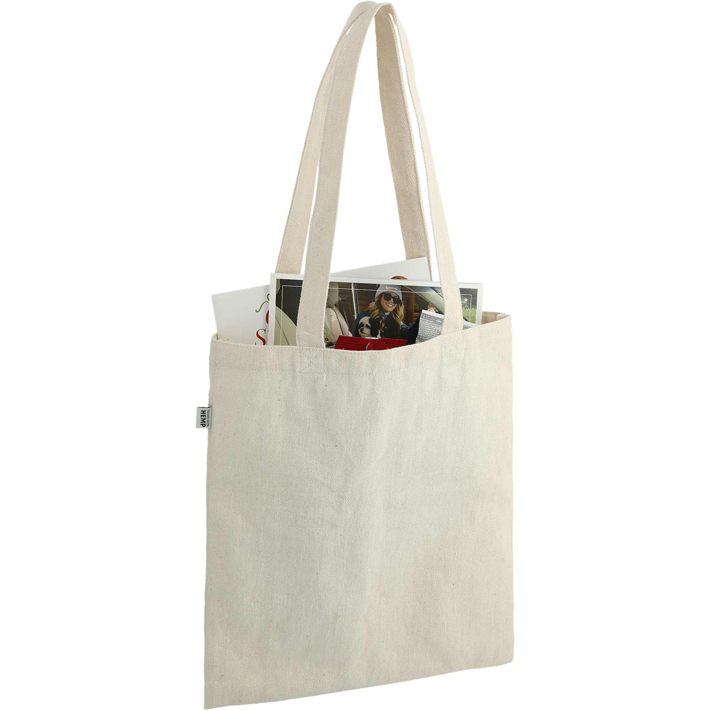 Lightweight Hemp Cotton Tote, 11 oz - Natural - Right Angle 4
