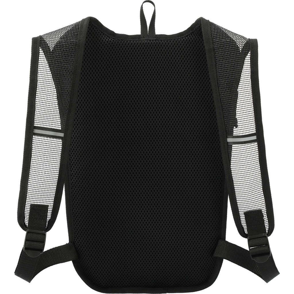 Lightweight Trail Running Backpack Full Color - Black - Back