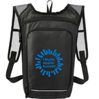 Lightweight Trail Running Backpack Full Color - Black - Front