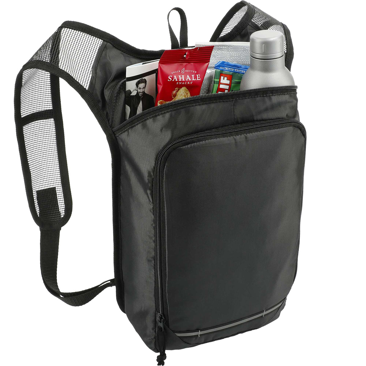 Lightweight Trail Running Backpack Full Color - Black - Right Angle 4
