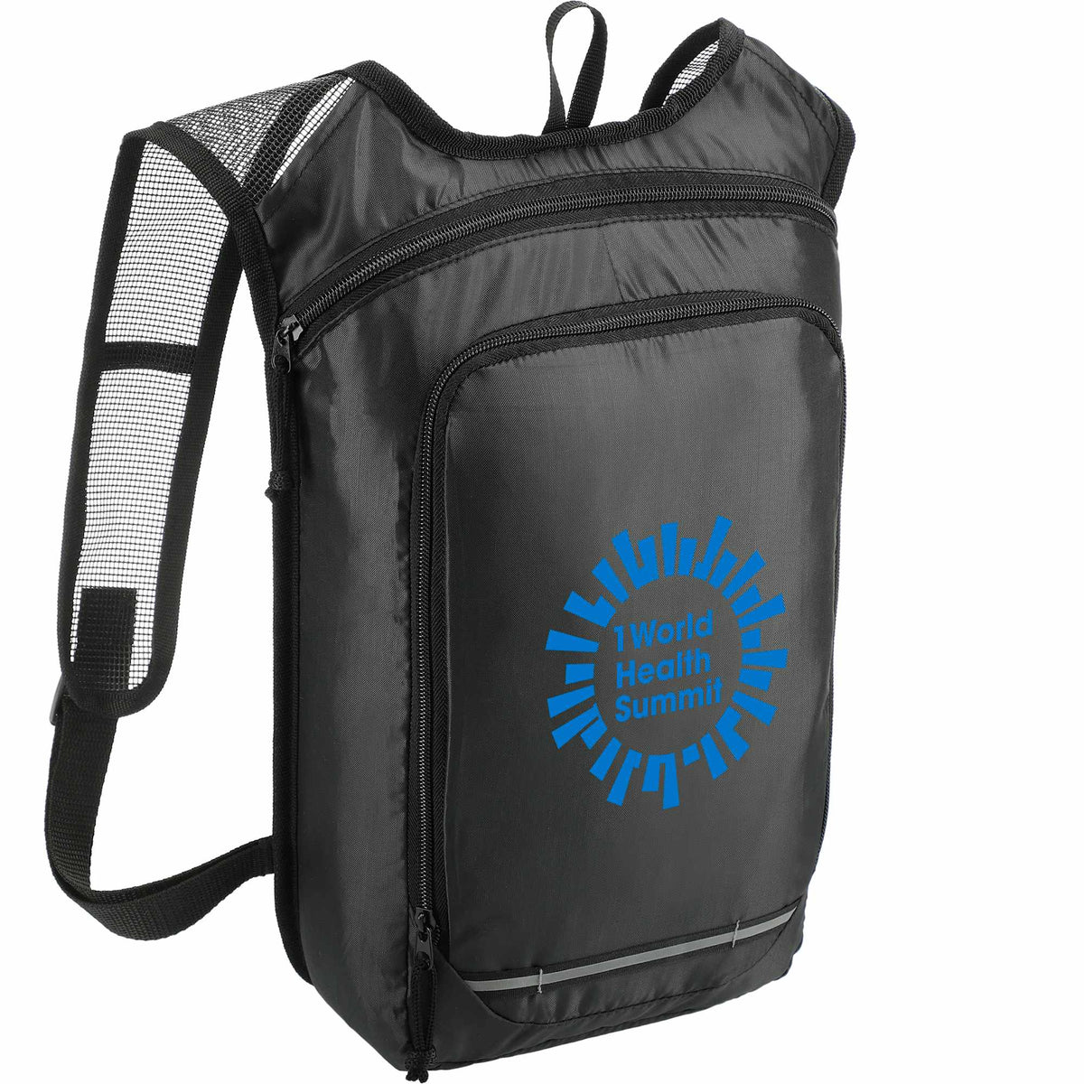 Lightweight Trail Running Backpack Full Color - Black - Right Angle
