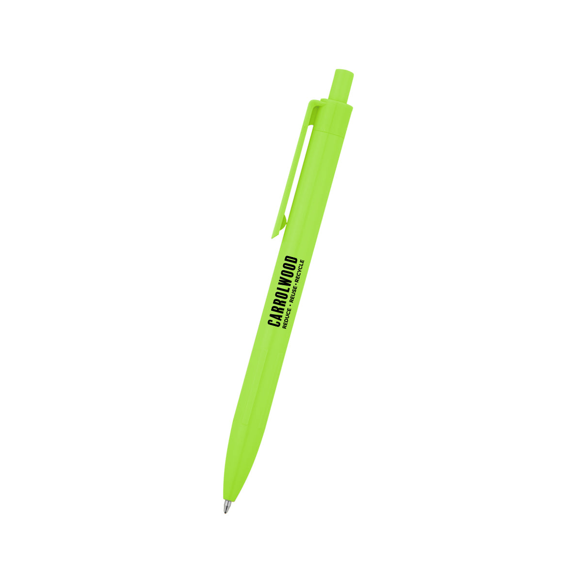 Lincoln Pen in Recycled ABS - Lime Green - Silk Screen