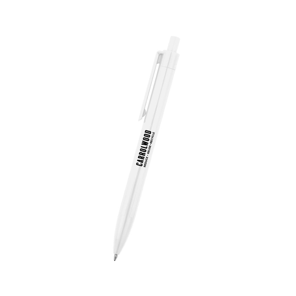 Lincoln Pen in Recycled ABS - White - Silk Screen