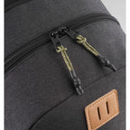 Linden Laptop Backpack with USB Port, 15 Inch Embroidery - Charcoal - Photo
