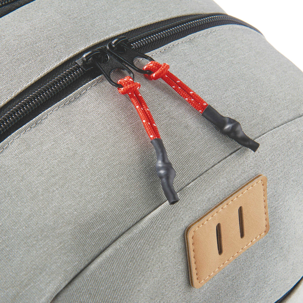 Linden Laptop Backpack with USB Port, 15 Inch Embroidery - Navy/Gray - Photo 3
