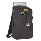 Linden Laptop Backpack with USB Port, 15 Inch Transfer - Charcoal - Right Angle 2